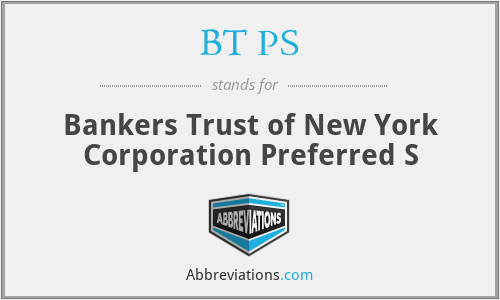 BT PS - Bankers Trust of New York Corporation Preferred S